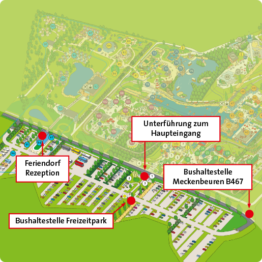 Anreise_Karte_Parkplatz Plan Ravensburger Spieleland